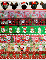 LISTONES NAVIDEÑOS ESTAMPADOS 7.5 CMS