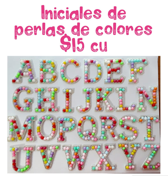 INICIALES PERLAS COLORES