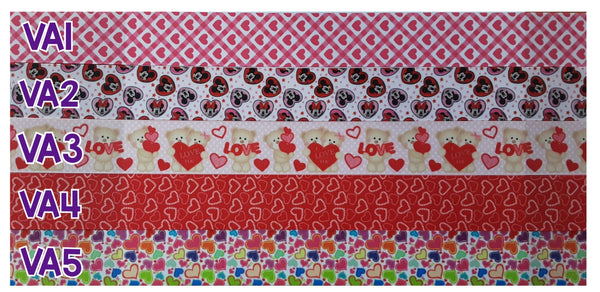 LISTONES ESTAMPADOS 3.8 CMS SAN VALENTIN