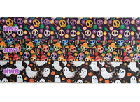 LISTONES ESTAMPADOS HALLOWEEN Y DIA DE MUERTOS 7.5 CMS