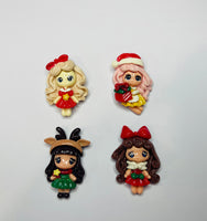 NIÑAS NAVIDEÑAS DE RESINA , MIDEN 4 CMS