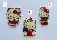 RESINAS NAVIDEÑAS GLITTER HELLO KITTY MIDEN 5 CMS