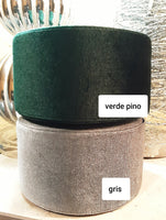 TERCIOPELO 7.5 CMS VERDE Y GRIS