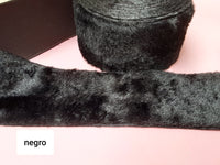 LISTÓN PELUCHE NEGRO 7.5 CMS ANCHO